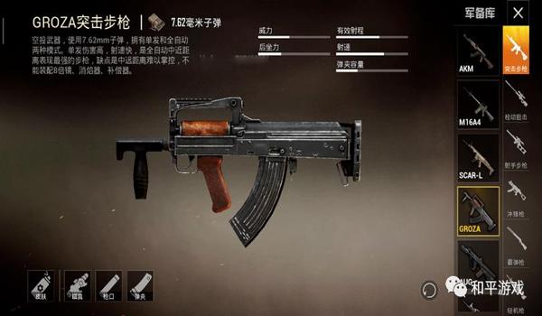 各枪械机瞄压枪和平精英