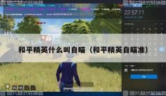 和平精英自瞄辅助付费