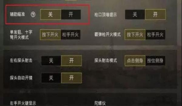 和平精英准星辅助器密码